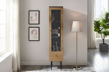 Vitrine 1-türig Eiche