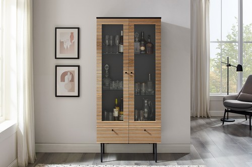 Vitrine türig eiche - vitrine, 2-türig